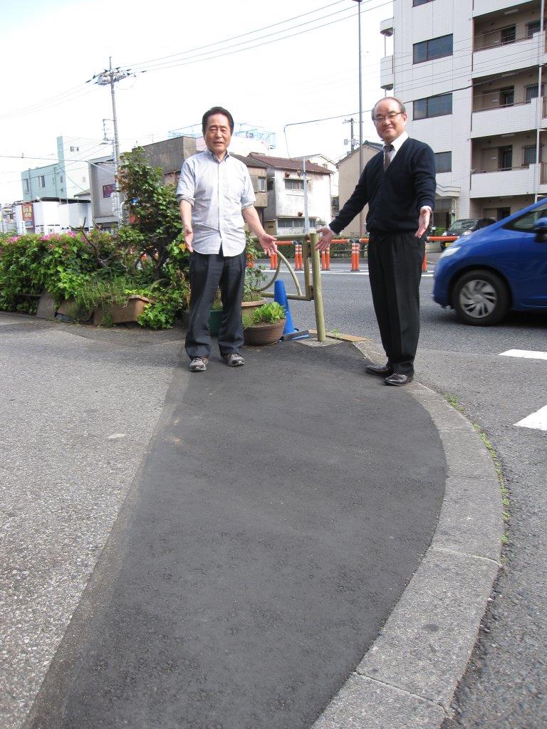 国道14号の歩道改修 江戸川区議会議員 中道たかし